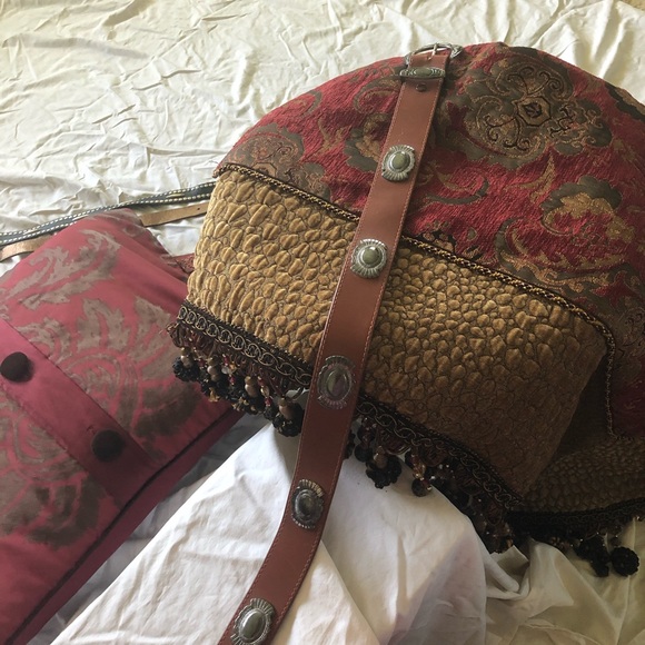 Genuine Leather Western Belt Silver Conchos S/M - Picture 6 of 7